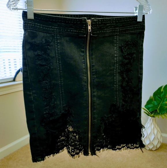 Doubleone.K Black Jean Mini Skirt - Picture 6 of 12